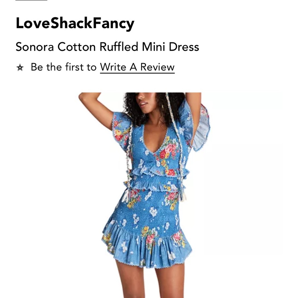 Loveshackfancy Sonora Cotton Ruffled Mini Dress